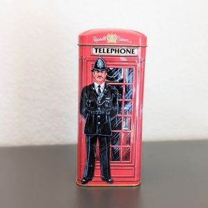 Vintage Candy Telephone Booth Tin Can